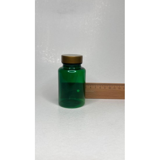 150 ml Yeşil Tablet Şişesi | Gold Kapaklı Vitamin, Kapsül ve Takviye Edici Gıda Kutusu (380 Adet/Koli)