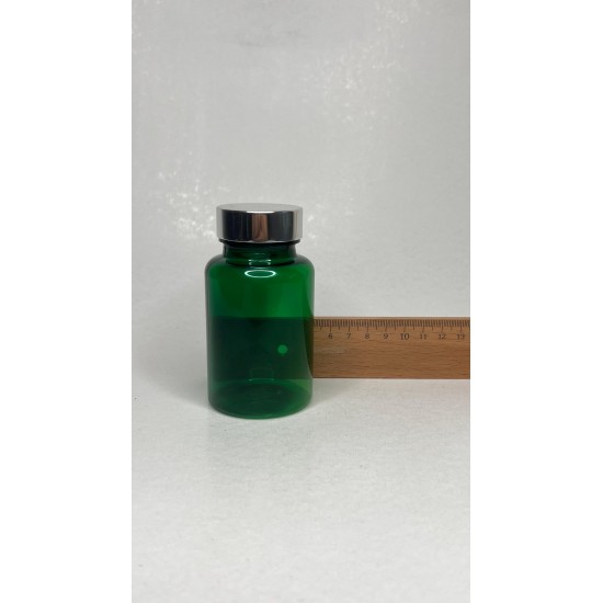 150 ml Yeşil Tablet Şişesi | Gümüş Kapaklı Vitamin, Kapsül ve Takviye Edici Gıda Kutusu (380 Adet/Koli)