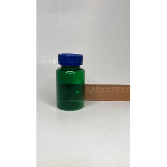 150 ml Yeşil Tablet Şişesi | Mavi Çocuk Emniyetli Kapaklı Vitamin, Kapsül ve Takviye Edici Gıda Kutusu (380 Adet/Koli)