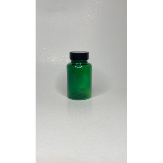 150 ml Yeşil Tablet Şişesi | Siyah Kapaklı Vitamin, Kapsül ve Takviye Edici Gıda Kutusu (380 Adet/Koli)