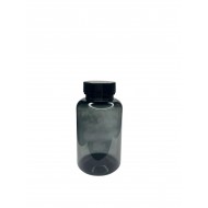 200 ml Gri Tablet Şişesi | Siyah Kapaklı Vitamin, Kapsül ve Takviye Edici Gıda Kutusu (400 Adet/Koli)