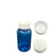 150 ml Mavi (Kobalt) Tablet Şişesi | Beyaz Kapaklı Vitamin, Kapsül ve Takviye Edici Gıda Kutusu (380 Adet/Koli)