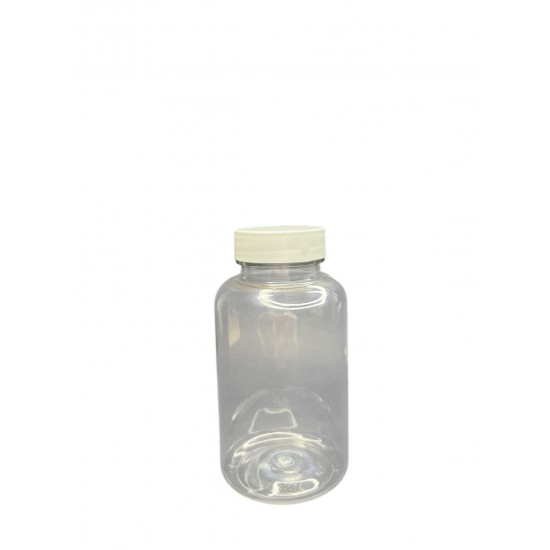 200 ML ŞEFFAF TABLET ŞİŞESİ - BEYAZ KAPAK 1 KOLİ 400 ADET
