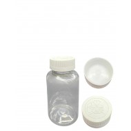 200 ml Şeffaf Tablet Şişesi | Beyaz Çocuk Emniyetli Kapaklı Vitamin, Kapsül ve Takviye Edici Gıda Kutusu (400 Adet/Koli)