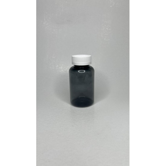 200 ml Gri Tablet Şişesi | Beyaz Çocuk Emniyetli Kapaklı Vitamin, Kapsül ve Takviye Edici Gıda Kutusu (400 Adet/Koli)