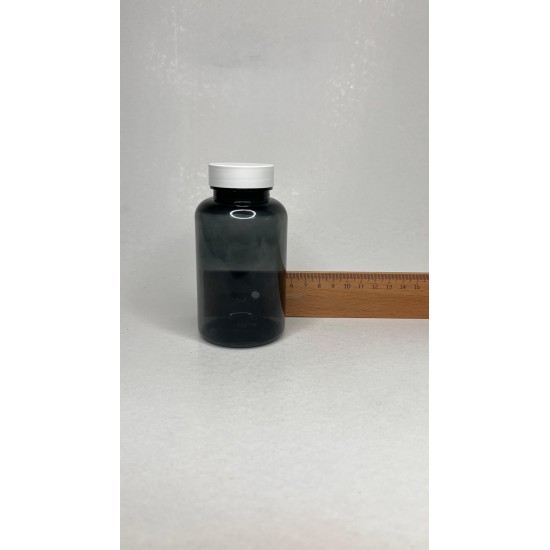 200 ml Gri Tablet Şişesi | Beyaz Kapaklı Vitamin, Kapsül ve Takviye Edici Gıda Kutusu (400 Adet/Koli)