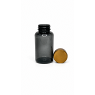 200 ml Gri Tablet Şişesi | Gold Kapaklı Vitamin, Kapsül ve Takviye Edici Gıda Kutusu (400 Adet/Koli)
