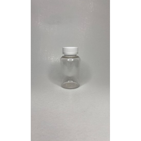200 ml Şeffaf Tablet Şişesi | Beyaz Çocuk Emniyetli Kapaklı Vitamin, Kapsül ve Takviye Edici Gıda Kutusu (400 Adet/Koli)