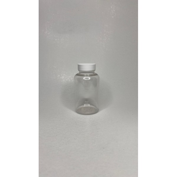 200 ml Şeffaf Tablet Şişesi | Beyaz Kapaklı Vitamin, Kapsül ve Takviye Edici Gıda Kutusu (400 Adet/Koli)