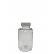 250 ml Şeffaf Tablet Şişesi | Beyaz Kapaklı Vitamin, Kapsül ve Takviye Edici Gıda Kutusu (200 Adet/Koli)
