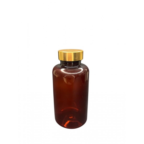 300 ML KAHVERENGİ TABLET ŞİŞESİ - GOLD KAPAK 1KOLİ 280 ADET