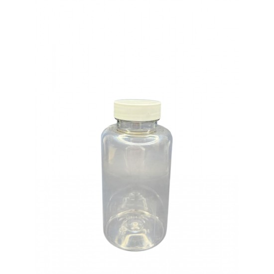 300 ML ŞEFFAF TABLET ŞİŞESİ - BEYAZ KAPAK 1KOLİ 280 ADET