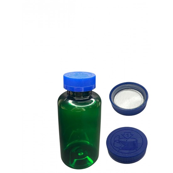 300 ML YEŞİL TABLET ŞİŞESİ - COCUK EMNİYETLİ MAVİ KAPAK 1KOLİ 280 ADET