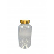 300 ML ŞEFFAF TABLET ŞİŞESİ - GOLD KAPAK 1KOLİ 280 ADET