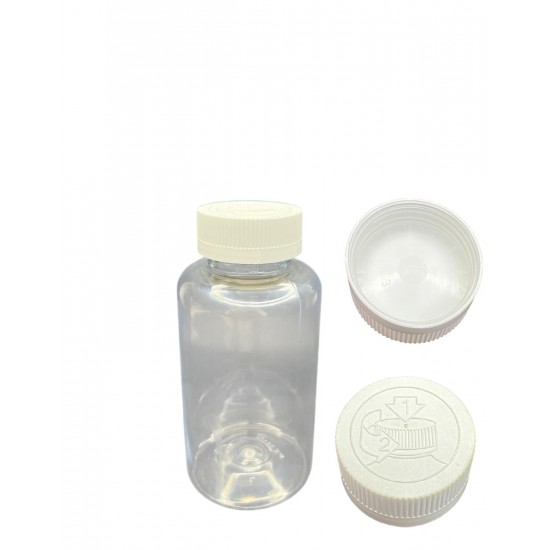 400 ML YEŞİL TABLET ŞİŞESİ - COCUK EMNİYETLİ BEYAZ KAPAK 1KOLİ 215 ADET