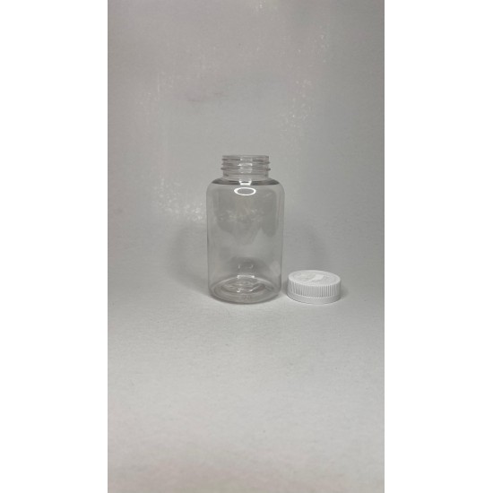 400 ML ŞEFFAF TABLET ŞİŞESİ - COCUK EMNİYETLİ BEYAZ KAPAK 1KOLİ 215 ADET