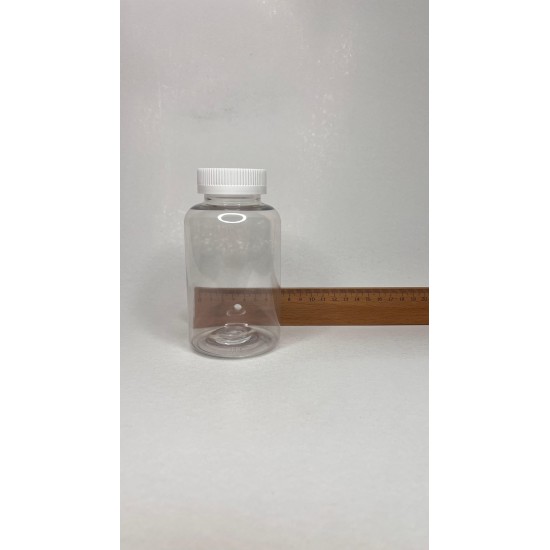 400 ML ŞEFFAF TABLET ŞİŞESİ - COCUK EMNİYETLİ BEYAZ KAPAK 1KOLİ 215 ADET
