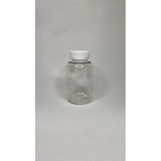 400 ML ŞEFFAF TABLET ŞİŞESİ - COCUK EMNİYETLİ BEYAZ KAPAK 1KOLİ 215 ADET