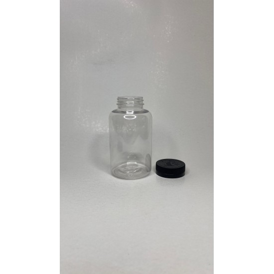 400 ML ŞEFFAF TABLET ŞİŞESİ - COCUK EMNİYETLİ SİYAH KAPAK 1KOLİ 215 ADET