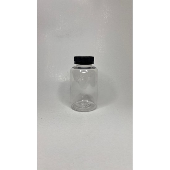 400 ML ŞEFFAF TABLET ŞİŞESİ - COCUK EMNİYETLİ SİYAH KAPAK 1KOLİ 215 ADET