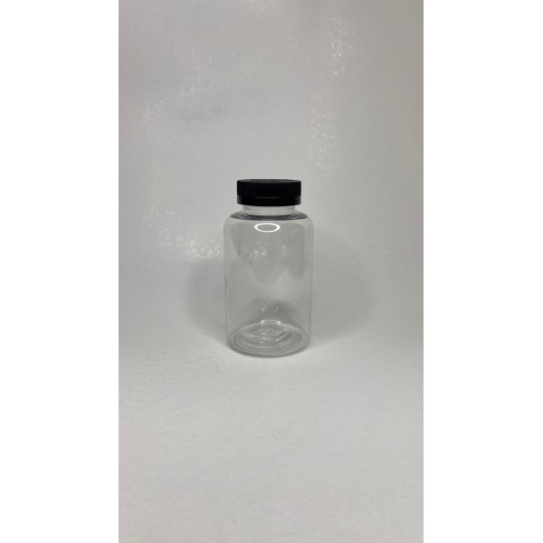 400 ML ŞEFFAF TABLET ŞİŞESİ - COCUK EMNİYETLİ SİYAH KAPAK 1KOLİ 215 ADET