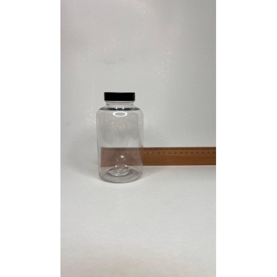 400 ML ŞEFFAF TABLET ŞİŞESİ - SİYAH  KAPAK 1KOLİ 215 ADET
