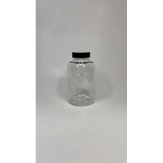 400 ML ŞEFFAF TABLET ŞİŞESİ - SİYAH  KAPAK 1KOLİ 215 ADET