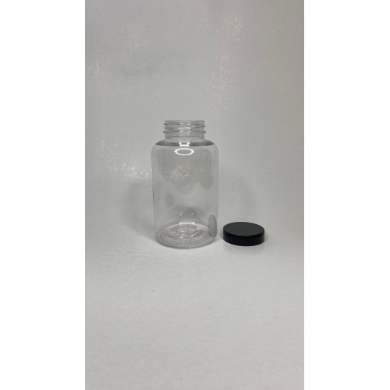 400 ML ŞEFFAF TABLET ŞİŞESİ - SİYAH  KAPAK 1KOLİ 215 ADET