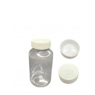 500 ML ŞEFFAF  TABLET ŞİŞESİ - COCUK EMNİYETLİ BEYAZ KAPAK 1KOLİ 165 ADET
