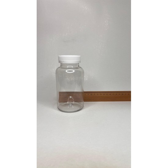 500 ML ŞEFFAF  TABLET ŞİŞESİ - COCUK EMNİYETLİ BEYAZ KAPAK 1KOLİ 165 ADET