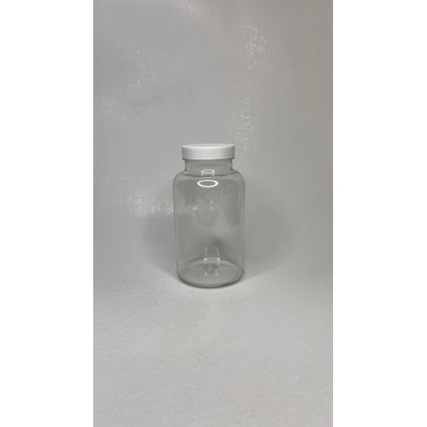 500 ML ŞEFFAF TABLET ŞİŞESİ - BEYAZ KAPAK 1KOLİ 165 ADET