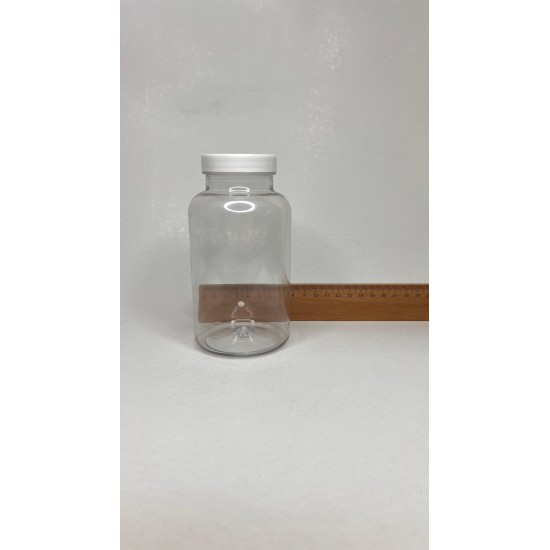 500 ML ŞEFFAF TABLET ŞİŞESİ - BEYAZ KAPAK 1KOLİ 165 ADET