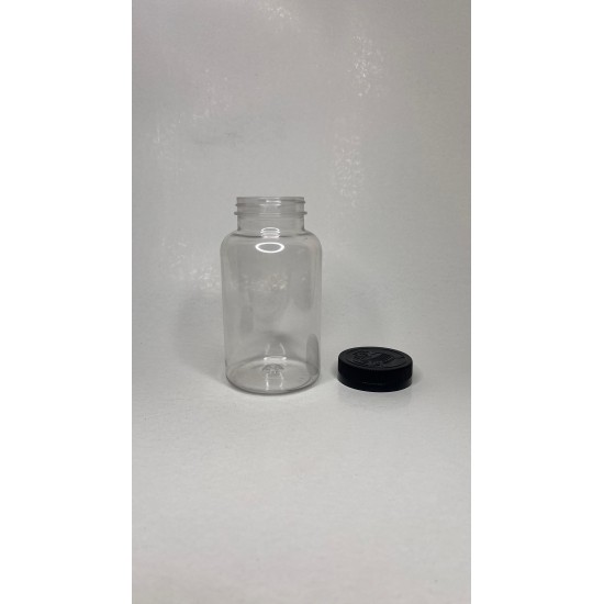 500 ML ŞEFFAF TABLET ŞİŞESİ - COCUK EMNİYETLİ SİYAH KAPAK 1KOLİ 165 ADET
