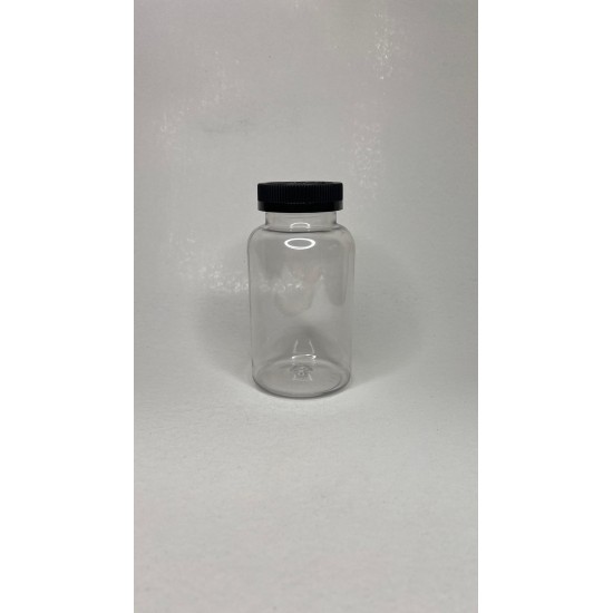 500 ML ŞEFFAF TABLET ŞİŞESİ - COCUK EMNİYETLİ SİYAH KAPAK 1KOLİ 165 ADET