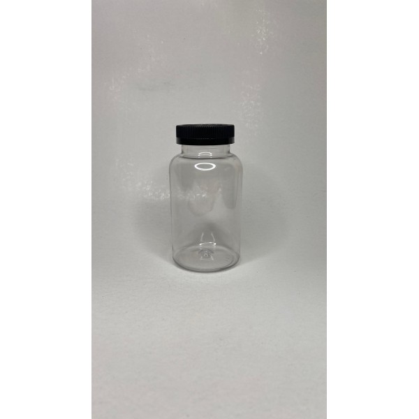 500 ML ŞEFFAF TABLET ŞİŞESİ - COCUK EMNİYETLİ SİYAH KAPAK 1KOLİ 165 ADET