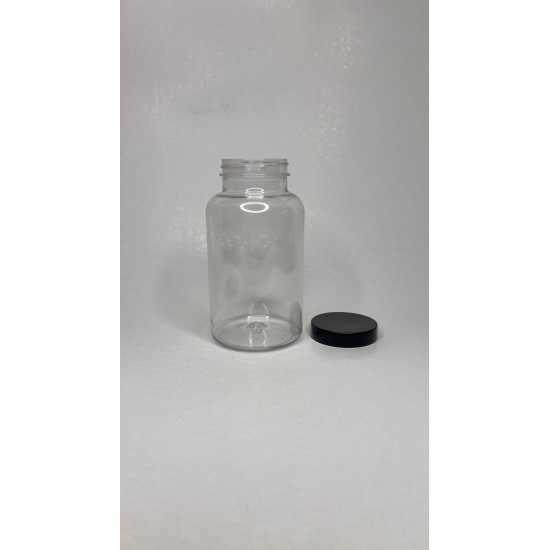 500 ML ŞEFFAF TABLET ŞİŞESİ - SİYAH  KAPAK 1KOLİ 165 ADET