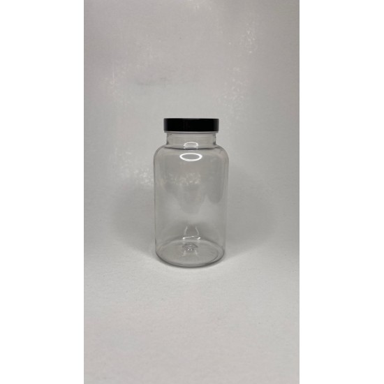 500 ML ŞEFFAF TABLET ŞİŞESİ - SİYAH  KAPAK 1KOLİ 165 ADET