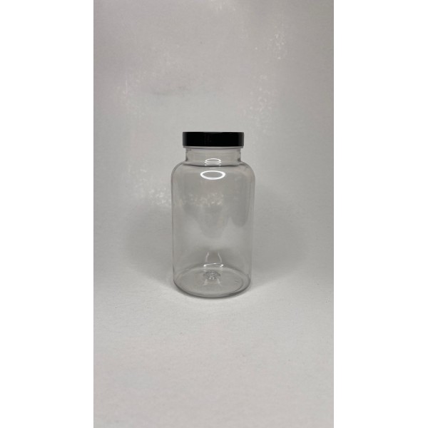 500 ML ŞEFFAF TABLET ŞİŞESİ - SİYAH  KAPAK 1KOLİ 165 ADET