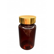 75 ml Kahverengi (Amber) Tablet Şişesi | Gold Kapaklı Vitamin, Kapsül ve Takviye Edici Gıda Kutusu (800 Adet/Koli)