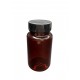 75 ml Kahverengi (Amber) Tablet Şişesi | Siyah Kapaklı Vitamin, Kapsül ve Takviye Edici Gıda Kutusu (800 Adet/Koli)