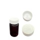 75 ml Kahverengi (Amber) Tablet Şişesi | Beyaz Çocuk Emniyetli Kapaklı Vitamin, Kapsül ve Takviye Edici Gıda Kutusu (800 Adet/Koli)