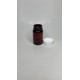 75 ml Kahverengi (Amber) Tablet Şişesi | Beyaz Çocuk Emniyetli Kapaklı Vitamin, Kapsül ve Takviye Edici Gıda Kutusu (800 Adet/Koli)