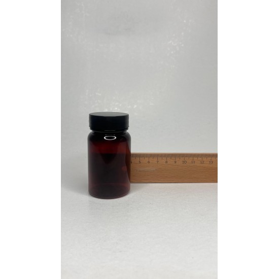 75 ml Kahverengi (Amber) Tablet Şişesi | Siyah Kapaklı Vitamin, Kapsül ve Takviye Edici Gıda Kutusu (800 Adet/Koli)