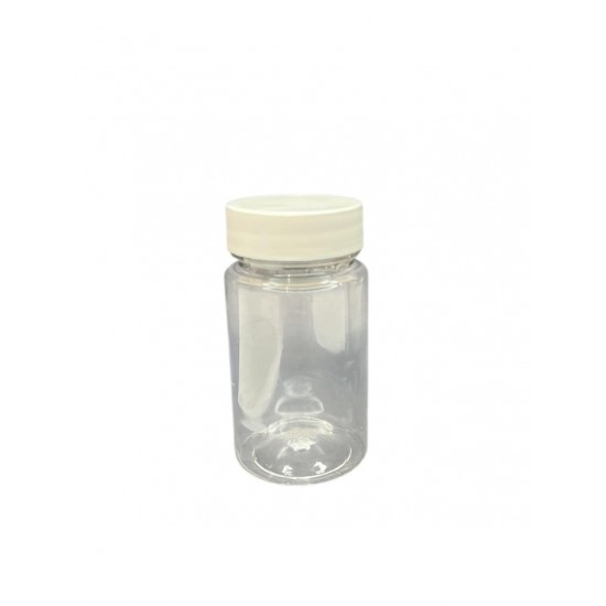 90 ML ŞEFFAF TABLET ŞİŞESİ - BEYAZ KAPAK 1KOLİ (800 adet)