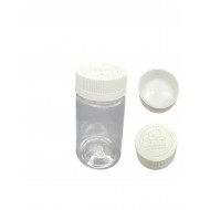 90 ml Şeffaf Tablet Şişesi | Beyaz Çocuk Emniyetli Kapaklı Vitamin, Kapsül ve Takviye Edici Gıda Kutusu (800 Adet/Koli)