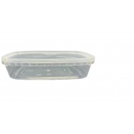 4 Litre Şeffaf Oval Plastik Tahin, Pekmez ve Helva Kutusu Kapaklı