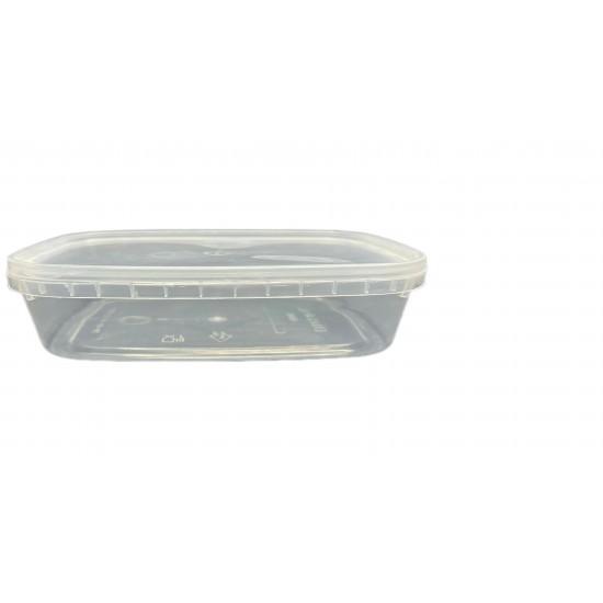 4 Litre Şeffaf Oval Plastik Tahin, Pekmez ve Helva Kutusu Kapaklı