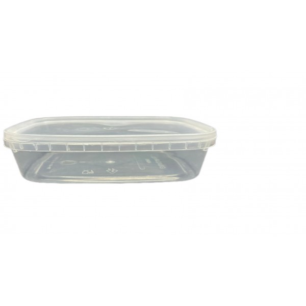4 Litre Şeffaf Oval Plastik Tahin, Pekmez ve Helva Kutusu Kapaklı