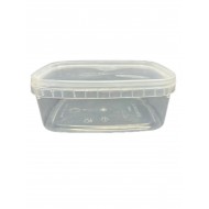 800 ml Şeffaf Oval Plastik Tahin, Pekmez ve Helva Kutusu Kapaklı